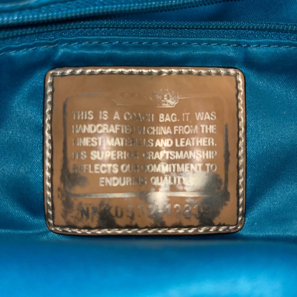 Coach Colorful Signature Tote with Gold Accents - Picture 6 of 7